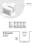 COVER Diagram and Parts List for CAE10M3  Crosley Air Conditioner