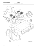 TOP / DRAWER / SMALL DOOR Diagram and Parts List for FEF455BBC  Frigidaire Range