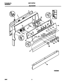 BACKGUARD Diagram and Parts List for MEF316WFSA  Frigidaire Range