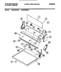 CONSOLE, CONTROLS Diagram and Parts List for WDE546RBD1  Frigidaire Dryer