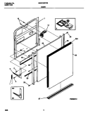 DOOR Diagram and Parts List for MDB122RFS0  Frigidaire Dishwasher