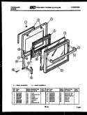 DOOR PARTS Diagram and Parts List for RA30BEW0  Frigidaire Range
