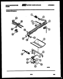 BURNER, MANIFOLD AND GAS CONTROL Diagram and Parts List for GF670HXW2  Frigidaire Range