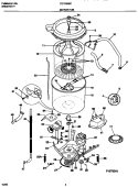 MOTOR / TUB Diagram and Parts List for F21C645CS2  Frigidaire Washer