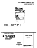 COVER Diagram and Parts List for GSE746RFS3  Gibson Dryer