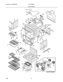 UPPER OVEN Diagram and Parts List for CPET3085KF2  Frigidaire Wall Oven