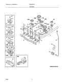 BURNER Diagram and Parts List for CEW30DF6GWC  Electrolux Range