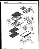 SHELVES AND SUPPORTS Diagram and Parts List for WRT14CGAY0  Frigidaire Refrigerator