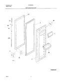 REFRIGERATOR DOOR Diagram and Parts List for FRS26ZNHW2  Frigidaire Refrigerator