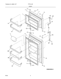 DOOR Diagram and Parts List for FRT21IL5DB0  Frigidaire Refrigerator