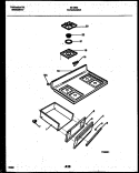 COOKTOP AND DRAWER PARTS Diagram and Parts List for 30-3882-23-01  Tappan Range