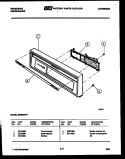 CONSOLE AND CONTROL PARTS Diagram and Parts List for DW6600FM1  Frigidaire Dishwasher