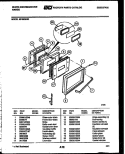 DOOR PARTS Diagram and Parts List for KF480ND2  Frigidaire Range