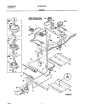 BURNER Diagram and Parts List for FGF368CXASA  Frigidaire Range