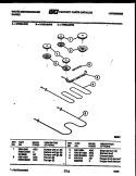 BROILER PARTS Diagram and Parts List for KF330JDD2  Frigidaire Range