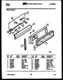 BACKGUARD Diagram and Parts List for VG36DW2-23  Frigidaire Range