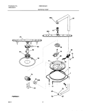 MOTOR & PUMP Diagram and Parts List for MDB124BJB1  Uni Dishwasher