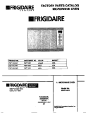 COVER Diagram and Parts List for FMT116U1B0  Frigidaire Microwave