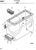 CABINET Diagram and Parts List for CFC13M4HW0  Frigidaire Freezer