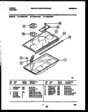 COOKTOP PARTS Diagram and Parts List for 14-3622-08-07  Tappan Cooktop