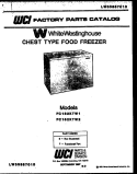 COVER Diagram and Parts List for FC182KTW2  Frigidaire Freezer