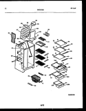 SHELVES AND SUPPORTS Diagram and Parts List for FPCEW24VWPW1  Frigidaire Refrigerator