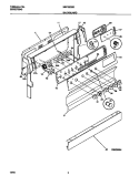 BACKGUARD Diagram and Parts List for MEF350SBDE  Frigidaire Range