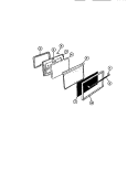 OVEN DOOR Diagram and Parts List for CGC3M4DXD  Gibson Range