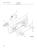 CONTROL PANEL Diagram and Parts List for FDS252RBS2  Frigidaire Dishwasher