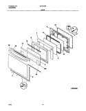 DOOR Diagram and Parts List for GLEF378AQE  Frigidaire Range