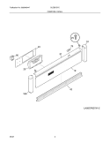 CONTROL PANEL Diagram and Parts List for GLEB27S7CSD  Frigidaire Wall Oven