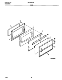 DOOR Diagram and Parts List for TGF350SCWD  Tappan Range