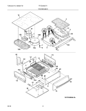 TOP/DRAWER Diagram and Parts List for FPCS3085LFA  Frigidaire Range