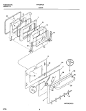DOOR Diagram and Parts List for FEFD67CHBB  Frigidaire Range