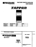 COVER Diagram and Parts List for TGO356BFWA  Tappan Range
