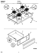 TOP / DRAWER Diagram and Parts List for TEF350SCDB  Tappan Range