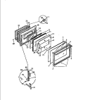 DOOR Diagram and Parts List for KF650GDD0  Frigidaire Range