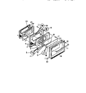 LOWER OVEN DOOR, PANELS Diagram and Parts List for REM638ML7  Frigidaire Range