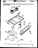 COOKTOP AND BROILER PARTS Diagram and Parts List for 37-1039-00-03  Tappan Range