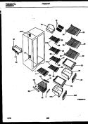 SHELVES AND SUPPORTS Diagram and Parts List for FRS20HRAD2  Frigidaire Refrigerator