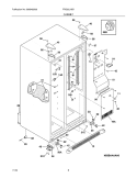 CABINET Diagram and Parts List for FRS23LH5DB4  Frigidaire Refrigerator