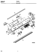 BACKGUARD Diagram and Parts List for FED355CCT1  Frigidaire Range
