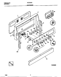 BACKGUARD Diagram and Parts List for WEF352BEWB  Frigidaire Range