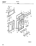 DOOR Diagram and Parts List for FRT21TSCW0  Frigidaire Refrigerator
