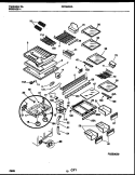 SHELVES AND SUPPORTS Diagram and Parts List for FRT24RHAD0  Frigidaire Refrigerator