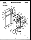 DOOR PARTS Diagram and Parts List for FPE19TFF1  Frigidaire Refrigerator