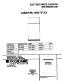 COVER Diagram and Parts List for MRT15CSEZD  Frigidaire Refrigerator