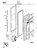 FREEZER DOOR Diagram and Parts List for GRS20ZRHW3  Gibson Refrigerator