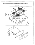TOP DRAWER Diagram and Parts List for FEF356CHTC  Frigidaire Range