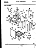 CABINET PARTS Diagram and Parts List for WA4720RW2  Frigidaire Washer